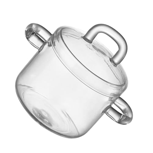 DECORNIJIA Cuenco de Vidrio con Tapa y Doble Asa Grande Capacidad para Ensaladas Sopas y Fideos Resistente al Calor Fácil Limpieza y Calentamiento Rápido