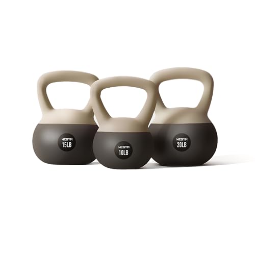 WeGym Soft Kettlebells with Cushioned Impact-Resistant Base and Anti-Slip, Wide-Grip Handle for Home Workouts, Weightlifting, and Full Body Strength Training