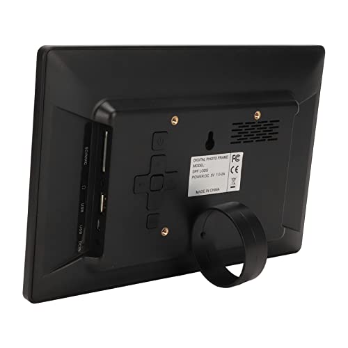 Porta-retrato Digital de 10, Porta-retrato Eletrônico de Tela HD, Proporção 16:9, Com Relógio, Calen