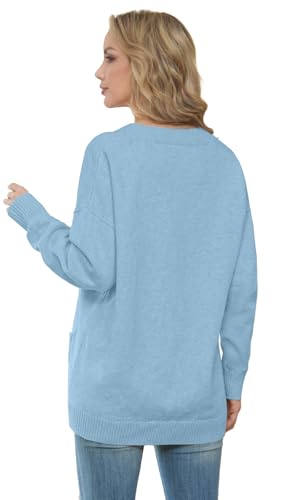 Image of GRECERELLE Women's 2025 Fall Cardigan Sweaters Oversized Open Front Button Knit Outwear Coats with Pockets