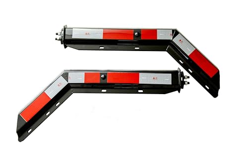 TBOZZ Abgewinkelter Schmutzfänger-Aufhänger mit auffälligem Klebeband, 3,8 cm im Befestigungsbolzenabstand, 76,2 cm Länge