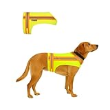 Reflective Dog Vest. High Visibility Yellow Safety Vest for Outdoors. Safeguard Your Dog with Easy to wear Adjustable and Breathable Reflective Gear (Medium)