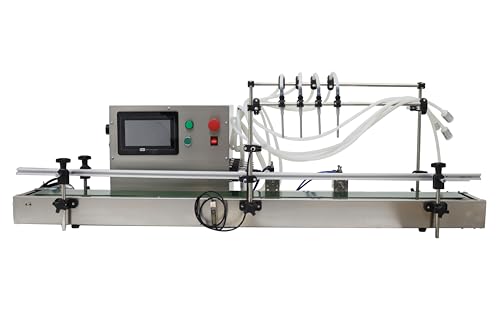 TECHTONGDA Automatic Liquid Bottle Filling Machine Pneumatic 10-1000ml with 4 Heads 8mm Nozzle Magnetic Pump Filling for Beverages Cosmetics