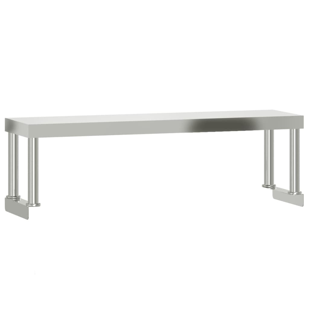 Mangloder Edelstahl Küchentisch mit Aufsatzboard 110x55x120 cm für Gastronomie Restaurant Catering Imbiss Bistro Hotel Küchenzubehör