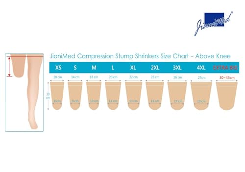 Image of Prosthetic Stump Shrinkers- Above Knee, 30cm, Compression, Amputee Socks, 20-30, Daily use, Taiwan Excellence XL
