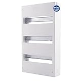 Intratec Sicherungskasten Aufputz 3 reihig – Verteilerkasten Aufputz IP30 mit 36 Modulen für einfache Installation Zuhause & Gewerbe – 463 x 250 x 70mm