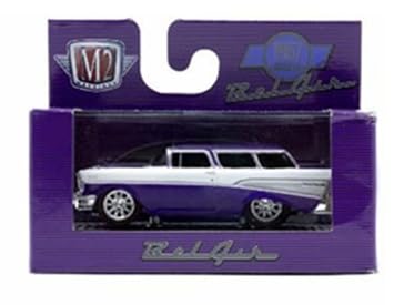 M2 Machines 82161-R30 1:64 Ground Pounders 1957 Nomad Morado/Blanco miniatura 2