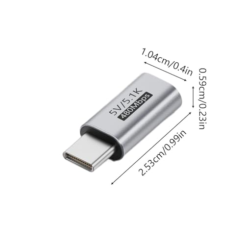 Przejściówka | Złącze Żeńskie Na Męskie,Adapter Type-C Na USB | do zasilania i ładowania laptopów, komputerów, telefonów komórkowych, sprzętu audio w samochodzie oraz