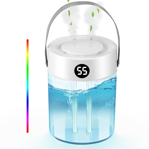 Air Humidifier for Bedroom 3L,Mini Air Fresheners for Essential Oils Portable Mist Humidifier with Night Light Super Quiet Spray Humidifiers for Office Bedroom Home,Auto Mode Shut-Off