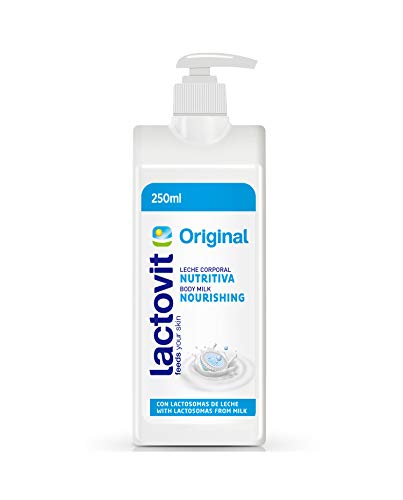 Lactovit Original Body Nourishing Body Milk 250ml Nourishes Intensely and Recovers Softness for the Driest Skins with Shea Butter, Double Vitamins and Proteins from Milk