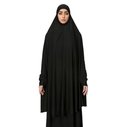 Instant Muslim Abayas with Sleeve Hijab for Women Long Shawl Full Cover Khimar Prayer Headscarf