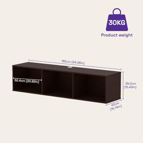 Image of Wakefit Silena Engineering Wood TV Unit - Wenge