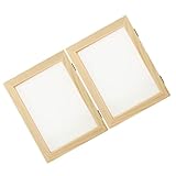 FONDOTIN 2 piezas Kit Marco para Fabricación de Papel DIY de Madera con Pantalla para Manualidades Infantiles Multiuso Fácil Limpieza Reutilizable Estilo Bisagra Aleatorio