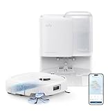 eufy Robot Vacuum E25, HydroJet System with Roller Mop, 20,000 Pa Turbo Suction, All-in-One Robot Vacuum and Mop Combo, Edge-to-Corner Cleaning, Zero-Tangle Design, AI Obstacle Avoidanced, White