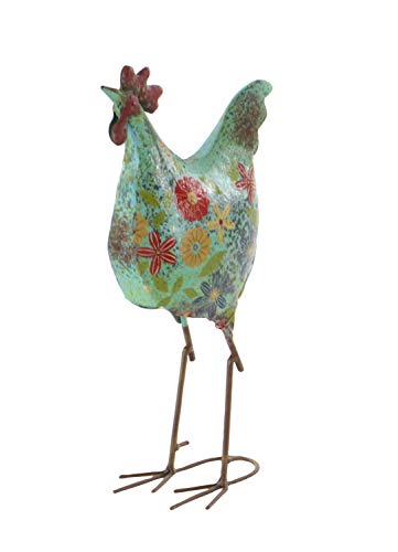 Deco 79 55233 Metal Rooster Decorative Garden Sculpture Indoor Outdoor Distressed Standing Garden Statue thumb #1