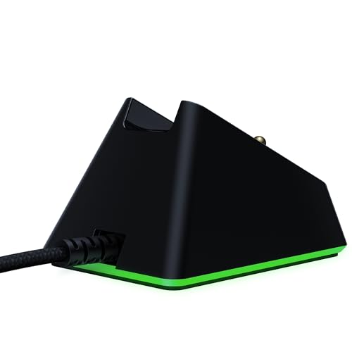 Mouse Dock Chroma - Station di Carica per Mouse Wireless (Per DeathAdder V2 Pro, Viper Ultimate, Basilisk Ultimate, Naga Pro, Magnetico con Illuminazione, Piedini Antiscivolo Stile Geco) Nero - Mouse gaming - Immagine 7