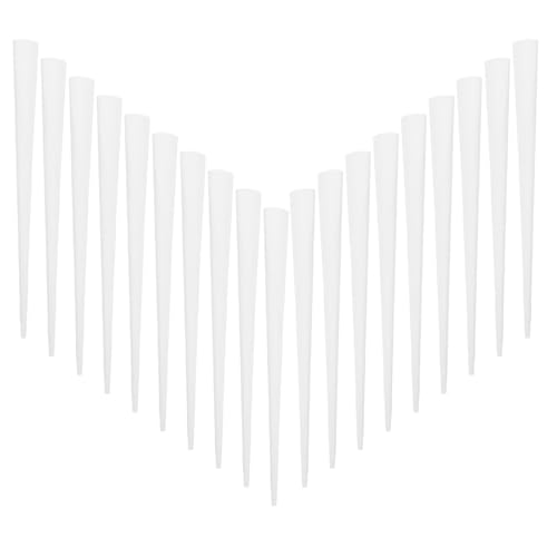 Healeved 20 Piezas Suministros Para Hacer Dulces Palitos De De Papel Palitos De Postre Palos De Madera Varillas Manualidades White