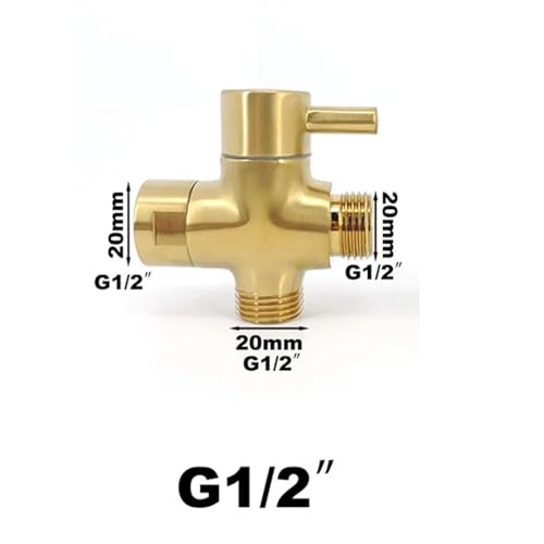 Válvula de acero inoxidable chapada en oro con adaptador T para grifo de agua Tee B4 3