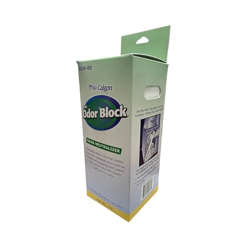 Nu-Calgon 6106-00 (Previously 61060) HVAC Odor Block for Residential AC & Heat Pumps | Up to 3 Ton Systems