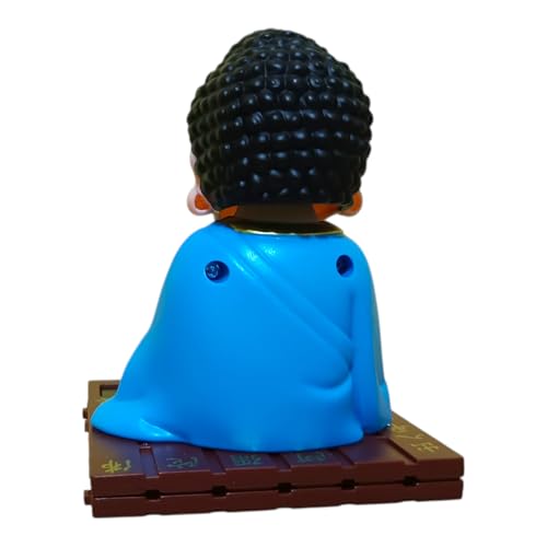 Image of WinsomeCollection Monk Hand and Head Moving Baby Laughing Lord Buddha Idol Statue Solar Powered Dancing Showpiece Gift Item Car Dashboard Decoration Room Office Hotel Home Decor