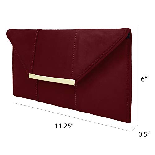 Image of JNB Faux Microsuede Envelope Clutch