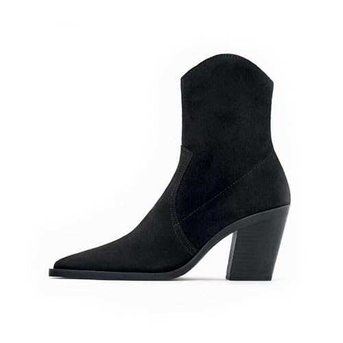 Bottes western décontractées bout fermé et talon haut