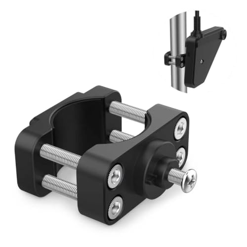 SZJKC Aluminum Alloy Adjustable Transducer Pole Mount Vehicle Mounts Compatible with Lowrance Eagle Eye 9 Sensor Fits Various Rod Easy Installation-Adjustable Clamp Style for 1 to 1.5 Pole