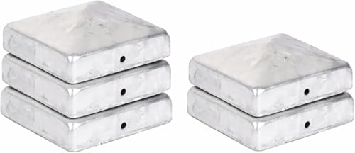 Pfostenkappen Zaunkappe Abdeckkappe Pyramide verzinkt 71 x 71 mm (5)
