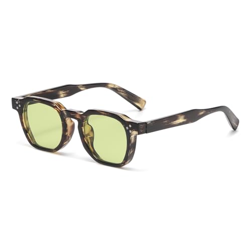 Image of Gleyemor Stylish Retro Sunglasses for Men Women Fashion Vintage Square Sunglasses UV400 Protection Shades