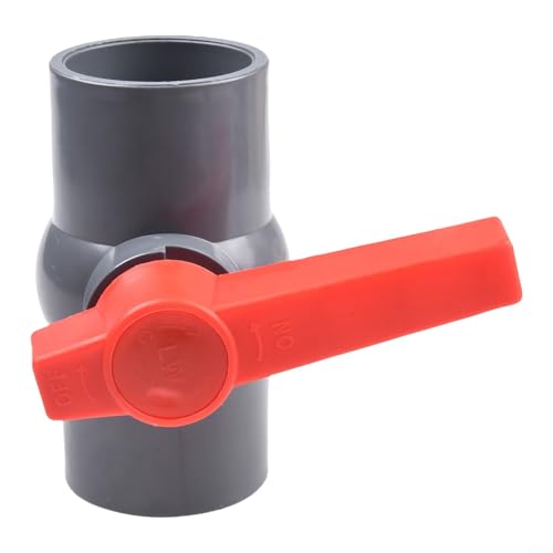 Válvula de bola de PVC con diseño de zócalo deslizante diseñada para control de flujo de agua en instalaciones de tuberías de múltiples diámetros (50 mm)