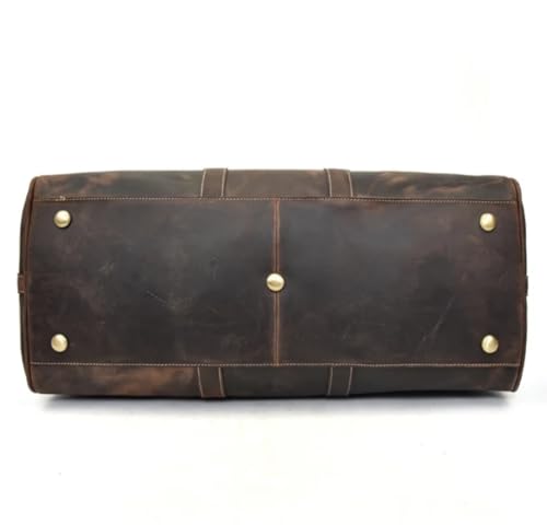 Leather Duffle Bag – Durable Travel & Gym Bag for Men & Women, Stylish Weekend Bag with Multiple Compartments3