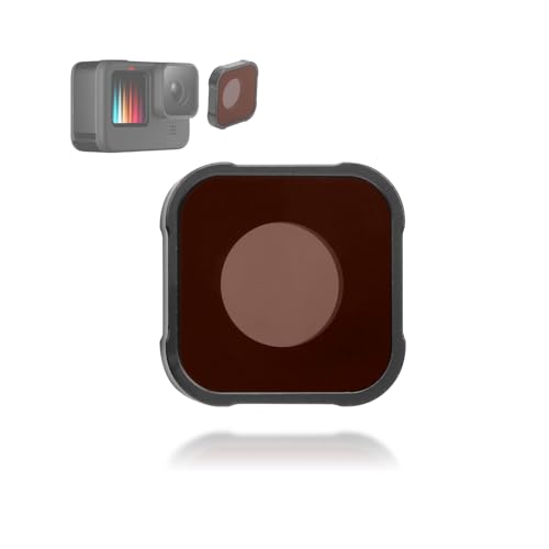Filtre ND de caméra d'action, Filtre de densité Neutre étanche ND16 Accessoire de lentille de Filtre en Verre Optique pour 9