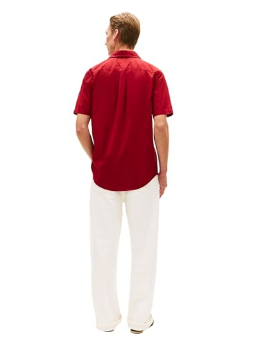 Image of Tommy Hilfiger Men's Short Sleeve Poplin Shirts in Regular Fit, Men's Button Down Shirts