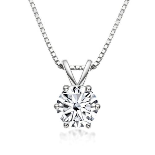 Colliers de diamant moisanite coupés 1ct bijoux s pour femmes couleur d