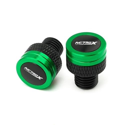 Boulons trou miroir M10 CNC alu vert de haute précision pour Honda NC750X DCT