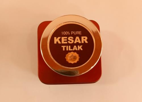 Image of SnapSnop 25g Luxury Quality Kesar Paste Tilak, Kesar Tika /Tilak Made with Pure and Rare Kesar with Spiritural Mantra. Ready to use Tilak 100% Pure.
