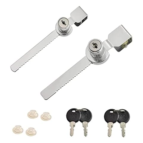 2 Pcs Glass Door Ratchet Locks Multifunction Showcase Window Display Locks Durable Cabinet Door Locks for Glass Door Drawer Cupboard Mail Box Door Cover