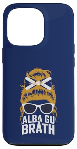 National SCOTLAND Girl Messy Bun Cheer �^�[�^�� �v���C�h �J���g���[ �X�}�z�P�[�X iPhone 13 Pro �p