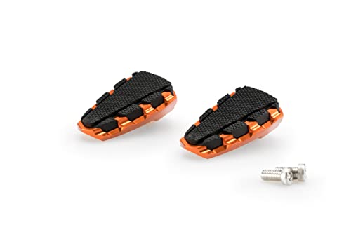 Réglage millimétrique précis avec les adaptateurs de repose-pieds Puig 20853T orange