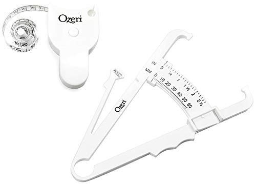 Ozeri Promax 560 Lbs / 255 Kg Bath Scale, With 0.1 Lbs / 0.05 Kg Sensor Technology, And Body Tape Measure & Fat Caliper, Black #TOP7