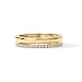 PAVOI 18K Yellow Gold Plated Cubic Zirconia Dual Stacking Rings for Women | Gold Eternity Band for Women | Thumb Ring | Size 8
