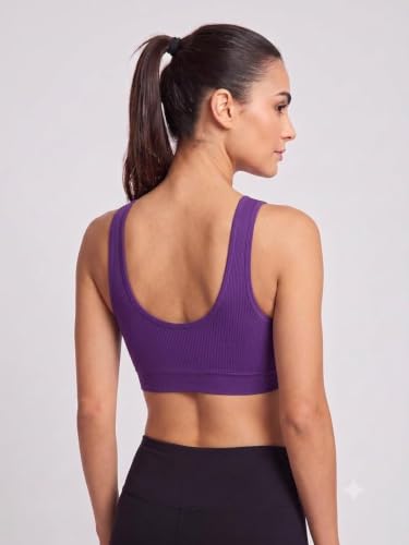 Image of Seamless Comfort: Padded Slip-On Sports Bra for Women - Effortless Support and Style (Free Size-Best for 30 to 36 Boob Size)