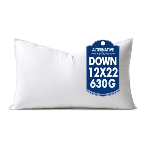 MIULEE 12x22 Inch Synthetic Down Alternative Pillow Insert