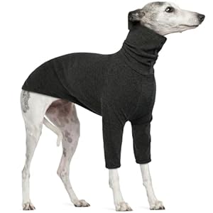 Winter Pullover Lurchers, Windhund Pyjama Hundeweste Warm Greyhound Wintermantel Dog Jumper Hunde Schlafanzug(Grau, L)