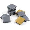 Piutouyar 12Pcs 1 Teflon Furniture Glides Pads, Self Stick Furniture Sliders Kits for Carpet Tile Hardwood Ground Protector, Square