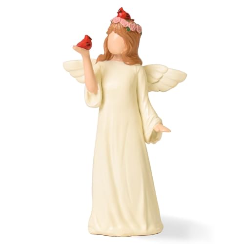 NANAOUS Estatua de ángel de la guarda, figuras de ángel para mujer, estatuas de resina, estatuas de condolencias, recuerdo conmemorativo, comodidad, cielo, Navidad, Acción de Gracias