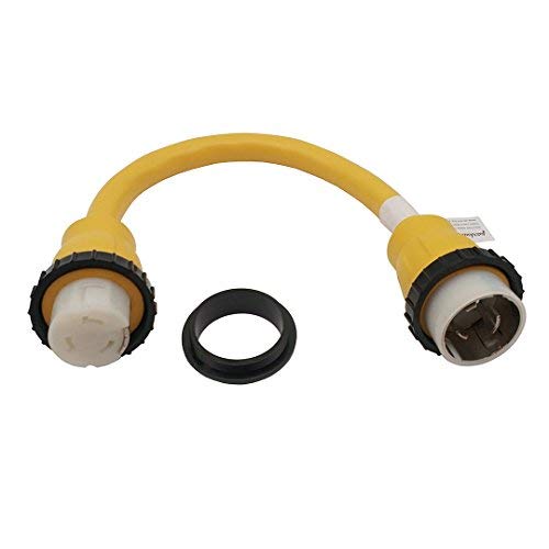 Parkworld 885958 Shore Power Adapter Cord Marine 50A SS1-50P Male Plug to SS2-50R Female Receptacle