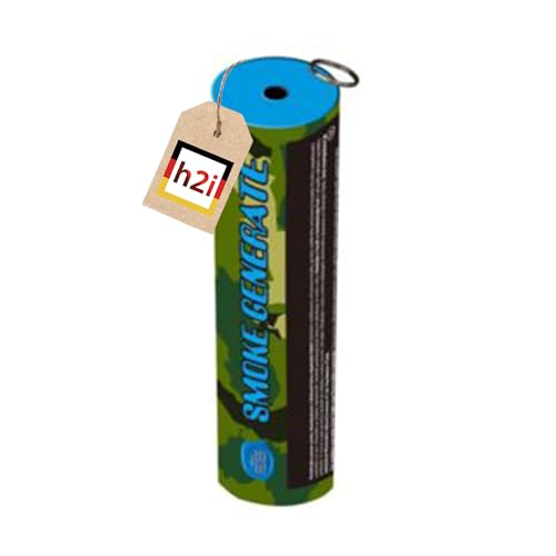 h2i Rauchgenerator mit Reißzünder| 1 Stück | Blau | +/- 180 sec | Rauch Vulkan Fontäne | Rauchtopf Rauchgenerator Rauchbombe | dichter kräftiger Rauch | Ganzjahresfeuerwerk Kat T1/F1