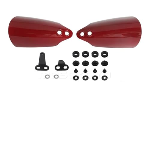 BHYYDS Für Harley Softail Low Rider ST FXLRST Street Bob Heritage Handschutz mit Griff Motorrad Handschutz(Billiard Red)