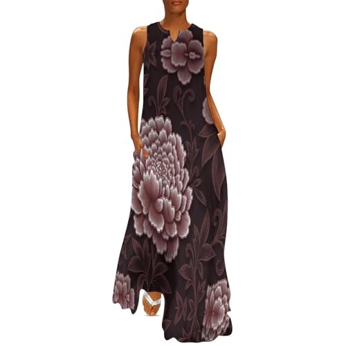 Robe longue femme boho fleurie pour vos vacances d'été à la plage